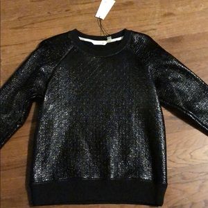 Theory Black Metallic Sweater